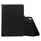 For Lenovo Smart Tab M10 / P10 10.1 inch Litchi Texture Solid Color Horizontal Flip Leather Case with Holder & Pen Slot(Black) - 1