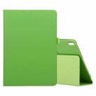 For Lenovo M10 Plus TB-X606F Litchi Texture Solid Color Horizontal Flip Leather Case with Holder & Pen Slot(Green) - 1