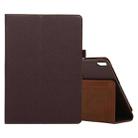 For Lenovo M10 Plus TB-X606F Litchi Texture Solid Color Horizontal Flip Leather Case with Holder & Pen Slot(Brown) - 1