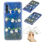 For Huawei Nova 5i Cartoon Pattern Gold Foil Style Dropping Glue TPU Soft Protective Case(Panda) - 1