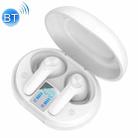 HAMTOD D01 Bluetooth 5.0 TWS ANC Active Noise Cancelling Wireless Bluetooth Earphone with Charging Box & Fingerprint Touch & LED Display(White) - 1