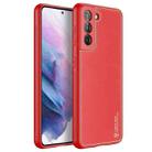For Samsung Galaxy S21+ 5G DUX DUCIS YOLO Series PU + PC + TPU All-inclusive Electroplating Shockproof Protective Case(Red) - 1