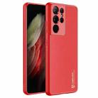 For Samsung Galaxy S21 Ultra 5G DUX DUCIS YOLO Series PU + PC + TPU All-inclusive Electroplating Shockproof Protective Case(Red) - 1
