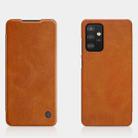 For Samsung Galaxy A52 5G / 4G NILLKIN QIN Series Crazy Horse Texture Horizontal Flip Leather Case with Card Slot(Brown) - 1