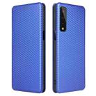 For LG Stylo 7 5G Carbon Fiber Texture Horizontal Flip TPU + PC + PU Leather Case with Card Slot(Blue) - 1