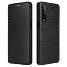 For LG Stylo 7 5G Carbon Fiber Texture Horizontal Flip TPU + PC + PU Leather Case with Card Slot(Black) - 1