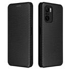 For Xiaomi Redmi K40 / K40 Pro Carbon Fiber Texture Horizontal Flip TPU + PC + PU Leather Case with Card Slot(Black) - 1