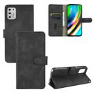 For Motorola Moto G Stylus (2021) Solid Color Skin Feel Magnetic Buckle Horizontal Flip Calf Texture PU Leather Case with Holder & Card Slots & Wallet(Black) - 1