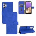 For Samsung Galaxy A32 5G Solid Color Skin Feel Magnetic Buckle Horizontal Flip Calf Texture PU Leather Case with Holder & Card Slots & Wallet(Blue) - 1