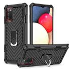 For Samsung Galaxy A02s (EU Version) Cool Armor PC + TPU Shockproof Case with 360 Degree Rotation Ring Holder(Black) - 1