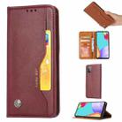 For Samsung Galaxy A72 5G / 4G Knead Skin Texture Horizontal Flip Leather Case with Photo Frame & Holder & Card Slots & Wallet(Wine Red) - 1