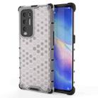 For OPPO Reno5 Pro+ Shockproof Honeycomb PC + TPU Case(White) - 1