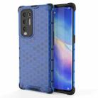 For OPPO Reno5 Pro+ Shockproof Honeycomb PC + TPU Case(Blue) - 1