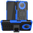 For Xiaomi Redmi Note 9 5G Tire Texture Shockproof TPU+PC Protective Case with Holder(Blue) - 1