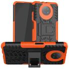 For Xiaomi Redmi Note 9 5G Tire Texture Shockproof TPU+PC Protective Case with Holder(Orange) - 1