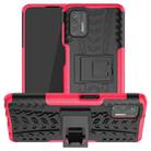 For Motorola Moto G Stylus (2021) Tire Texture Shockproof TPU+PC Protective Case with Holder(Pink) - 1