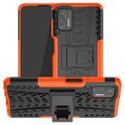 For Motorola Moto G Stylus (2021) Tire Texture Shockproof TPU+PC Protective Case with Holder(Orange) - 1