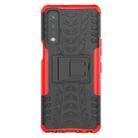 For LG Stylo 7 5G Tire Texture Shockproof TPU+PC Protective Case with Holder(Red) - 2