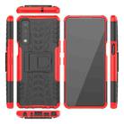 For LG Stylo 7 5G Tire Texture Shockproof TPU+PC Protective Case with Holder(Red) - 6