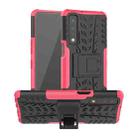 For LG Stylo 7 5G Tire Texture Shockproof TPU+PC Protective Case with Holder(Pink) - 1