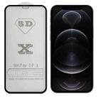 For iPhone 12 / 12 Pro 9H 5D Full Glue Full Screen Tempered Glass Film(Black) - 1