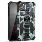 For iPhone 11 Pro Max Camouflage Armor Shockproof TPU + PC Magnetic Protective Case with Holder (Mint Green) - 1