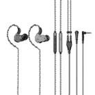 Remax RM-833 Metal HIFI Triple-driver Wired Earphone, Length: 1.2m(Grey) - 1