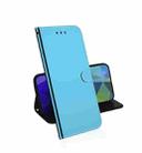 For LG Velvet Lmitated Mirror Surface Horizontal Flip Leather Case with Holder & Card Slots & Wallet & Lanyard(Blue) - 1