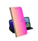 For Samsung Galaxy A02s(EU Version) Lmitated Mirror Surface Horizontal Flip Leather Case with Holder & Card Slots & Wallet & Lanyard(Gradient Color) - 1