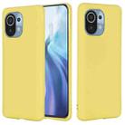 For Xiaomi Mi 11 5G Pure Color Liquid Silicone Shockproof Full Coverage Case(Yellow) - 2