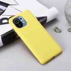 For Xiaomi Mi 11 5G Pure Color Liquid Silicone Shockproof Full Coverage Case(Yellow) - 6