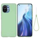 For Xiaomi Mi 11 5G Pure Color Liquid Silicone Shockproof Full Coverage Case(Green) - 1