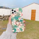 Retro Flower Pattern Shockproof Case with Ring Holder For iPhone 11 Pro(White) - 1