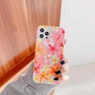 For iPhone 12 mini Small Floral Pattern Shockproof Case with Ring Holder (Pink) - 1