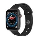 DW35PRO 1.75 inch Color Screen IPX7 Waterproof Smart Watch, Support Bluetooth Answer & Reject / Sleep Monitoring / Heart Rate Monitoring, Style: Silicone Strap(Black) - 1