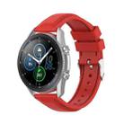 For Samsung Galaxy Watch 3 41mm / Active2 / Active / Gear Sport 20mm Silicone Watch Band(Red) - 1