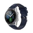 For Samsung Galaxy Watch 3 41mm / Active2 / Active / Gear Sport 20mm Silicone Watch Band(Dark Blue) - 1