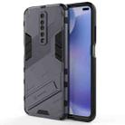 For Xiaomi Redmi K30 Punk Armor 2 in 1 PC + TPU Shockproof Case with Invisible Holder(Grey) - 1