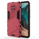 For Xiaomi Redmi K30 Pro Punk Armor 2 in 1 PC + TPU Shockproof Case with Invisible Holder(Light Red) - 1