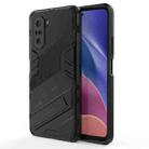 For Xiaomi Redmi K40 / K40 Pro Punk Armor 2 in 1 PC + TPU Shockproof Case with Invisible Holder(Black) - 1