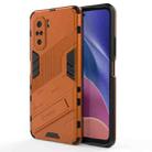 For Xiaomi Redmi K40 / K40 Pro Punk Armor 2 in 1 PC + TPU Shockproof Case with Invisible Holder (Orange) - 1