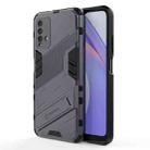 For Xiaomi Redmi Note 9 4G Punk Armor 2 in 1 PC + TPU Shockproof Case with Invisible Holder(Grey) - 1