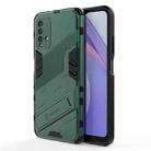 For Xiaomi Redmi Note 9 4G Punk Armor 2 in 1 PC + TPU Shockproof Case with Invisible Holder(Green) - 1