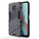 For Xiaomi Redmi Note 9 5G Punk Armor 2 in 1 PC + TPU Shockproof Case with Invisible Holder(Grey) - 1