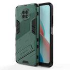 For Xiaomi Redmi Note 9 5G Punk Armor 2 in 1 PC + TPU Shockproof Case with Invisible Holder(Green) - 1