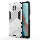 For Xiaomi Redmi Note 9 5G Punk Armor 2 in 1 PC + TPU Shockproof Case with Invisible Holder(White) - 1