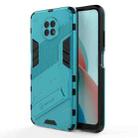 For Xiaomi Redmi Note 9 5G Punk Armor 2 in 1 PC + TPU Shockproof Case with Invisible Holder(Blue) - 1