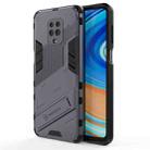 For Xiaomi Redmi Note 9 Pro Max Punk Armor 2 in 1 PC + TPU Shockproof Case with Invisible Holder(Grey) - 1