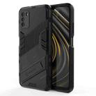 For Xiaomi Poco M3 Punk Armor 2 in 1 PC + TPU Shockproof Case with Invisible Holder(Black) - 1