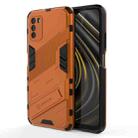 For Xiaomi Poco M3 Punk Armor 2 in 1 PC + TPU Shockproof Case with Invisible Holder (Orange) - 1